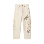 La DoubleJ The Barrel Jean in Solid Ecru - Pants - Milanese Maximalist Fashion at Luxury Shoes 