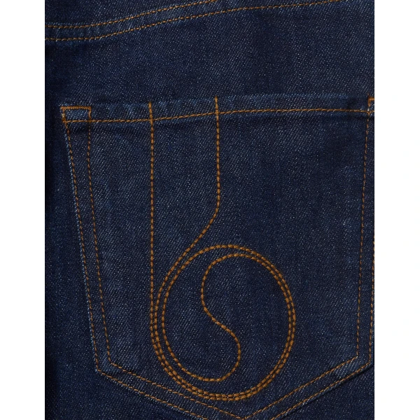 La DoubleJ The Cropped Flare Jean in Cocoon Placée Indigo - Pants - Milanese Maximalist Fashion at Luxury Shoes 