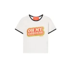La DoubleJ The Cu-Tee Crop in Solid Ecru - Tops - Milanese Maximalist Fashion at Luxury Shoes 