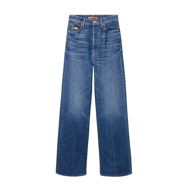 La DoubleJ The Tune Up Maven Sneak Jeans in Middle Child Blue - Pants - Milanese Maximalist Fashion at Luxury Shoes 