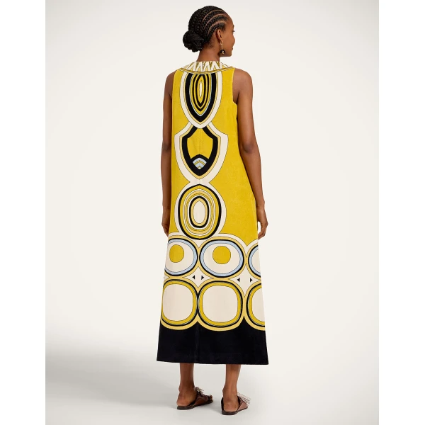 La DoubleJ Totem Dress in Sanctuary Placée Gold - Dresses - Milanese Maximalist Fashion at Luxury Shoes 