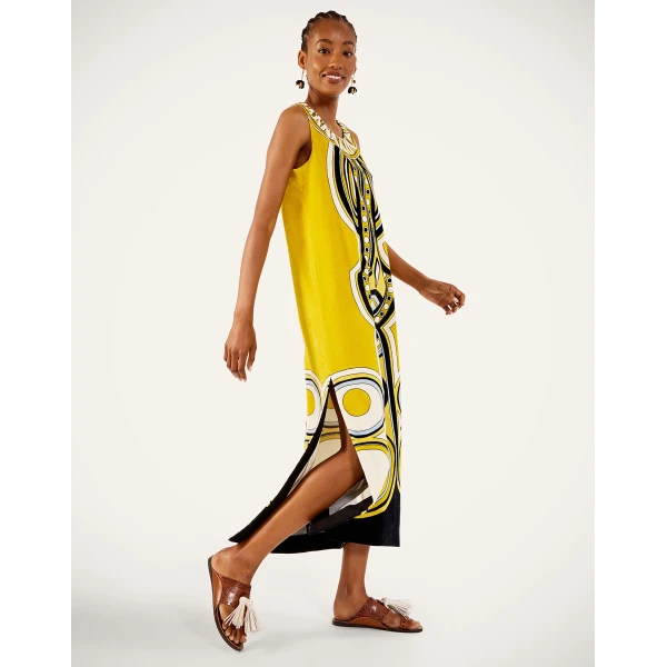 La DoubleJ Totem Dress in Sanctuary Placée Gold - Dresses - Milanese Maximalist Fashion at Luxury Shoes 