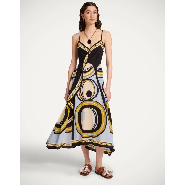 La DoubleJ Turn Around Dress in Sanctuary Placée Light Blue - Dresses - Milanese Maximalist Fashion at Luxury Shoes 