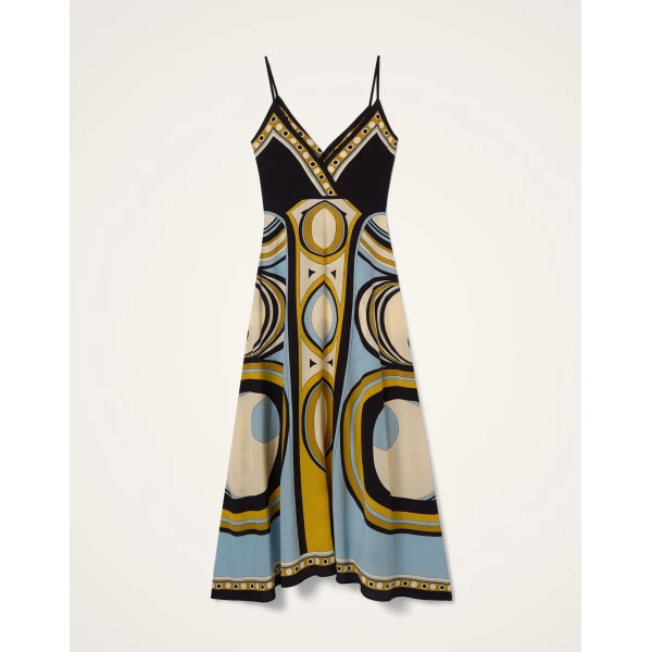 La DoubleJ Turn Around Dress in Sanctuary Placée Light Blue - Dresses - Milanese Maximalist Fashion at Luxury Shoes 