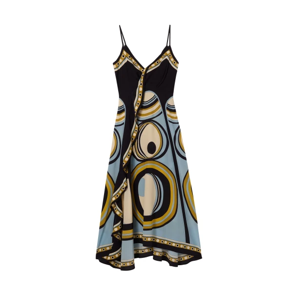 La DoubleJ Turn Around Dress in Sanctuary Placée Light Blue - Dresses - Milanese Maximalist Fashion at Luxury Shoes 