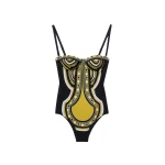 La DoubleJ Ursula Suit in Sanctuary Placée Black - Beachwear - Milanese Maximalist Fashion at Luxury Shoes 