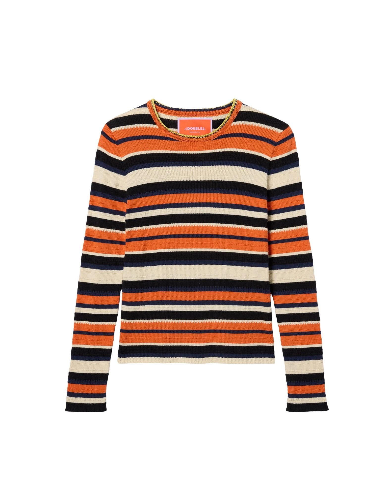 La-DoubleJ-Veneziana-Top-in-Multicolor-Orange19308_nobg La DoubleJ Veneziana Top in Multicolor Orange - Tops - Milanese Maximalist Fashion at Luxury Shoes