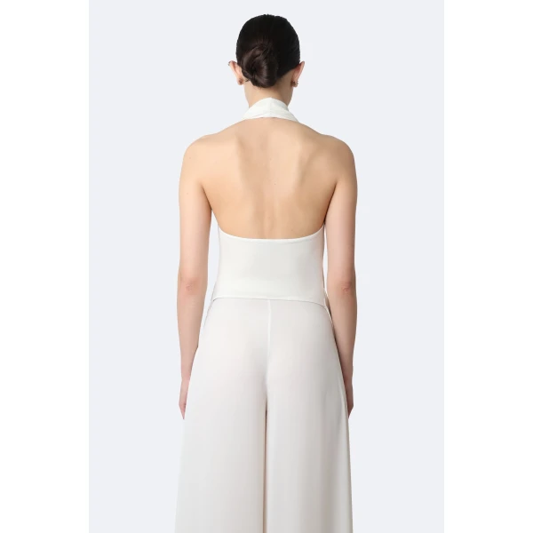 jersey draped cowl neck top