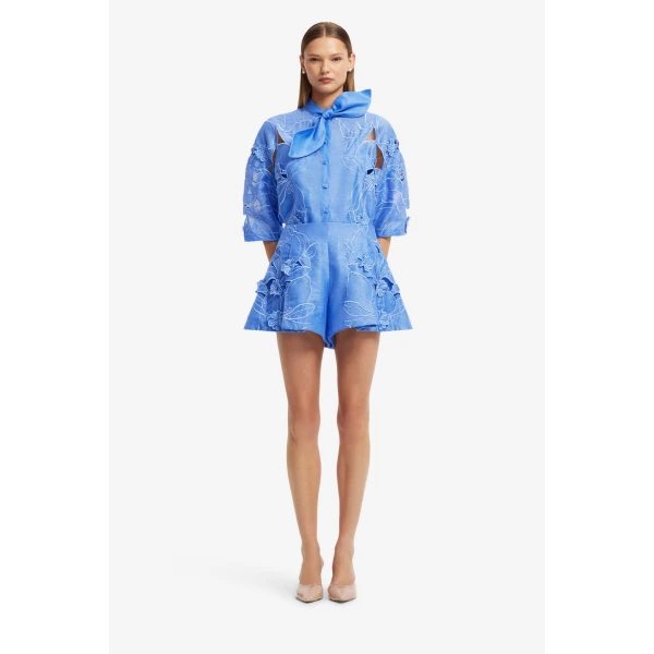 Leo Lin Abby Appliqué Shorts  - Leo Lin Dress - Australian Luxury Fashion - Shop at Luxury Shoes 