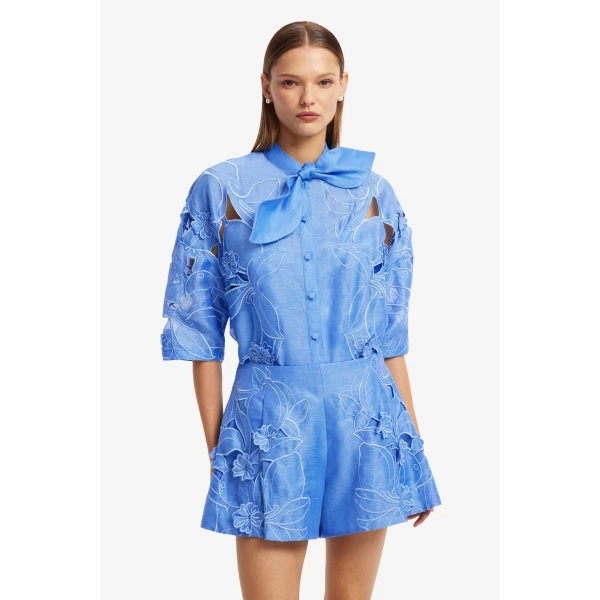 Leo Lin Abby Appliqué Shorts  - Leo Lin Dress - Australian Luxury Fashion - Shop at Luxury Shoes 