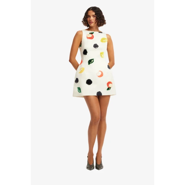 Leo Lin Ali Embellished Boat Neck Mini Dress  - Leo Lin Dress - Australian Luxury Fashion - Shop at Luxury Shoes 