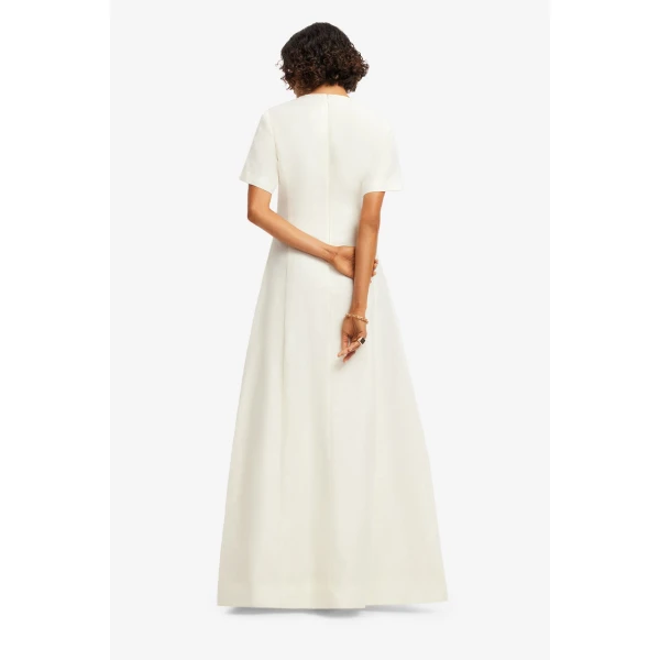 Leo Lin Alice Appliqué Short Sleeve Maxi Dress  - Leo Lin Dress - Australian Luxury Fashion - Shop at Luxury Shoes 