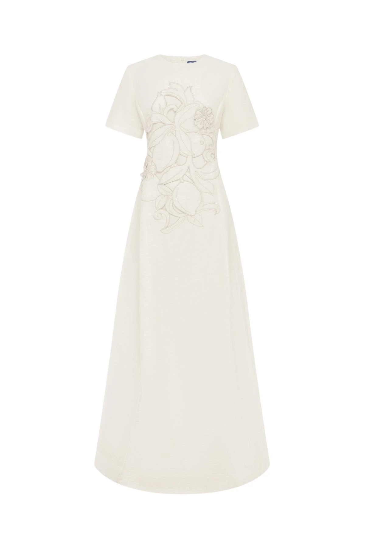 Leo-Lin-Alice-Applique-Short-Sleeve-Maxi-Dress50982_nobg Leo Lin Alice Appliqué Short Sleeve Maxi Dress - Leo Lin Dress - Australian Luxury Fashion - Shop at Luxury Shoes