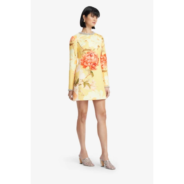 Leo Lin Aliza Embellished Long Sleeve Mini Dress  - Leo Lin Dress - Australian Luxury Fashion - Shop at Luxury Shoes 