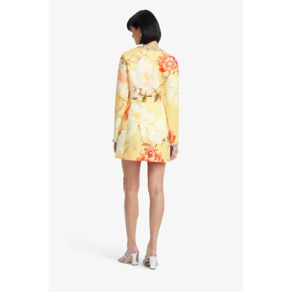Leo Lin Aliza Embellished Long Sleeve Mini Dress  - Leo Lin Dress - Australian Luxury Fashion - Shop at Luxury Shoes 