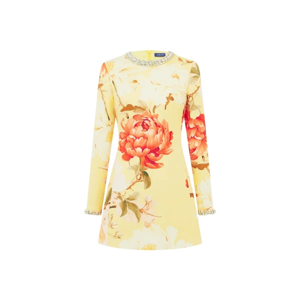 Leo Lin Aliza Embellished Long Sleeve Mini Dress  - Leo Lin Dress - Australian Luxury Fashion - Shop at Luxury Shoes 