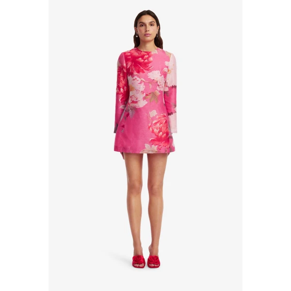 Leo Lin Aliza Long Sleeve Mini Dress  - Leo Lin Dress - Australian Luxury Fashion - Shop at Luxury Shoes 