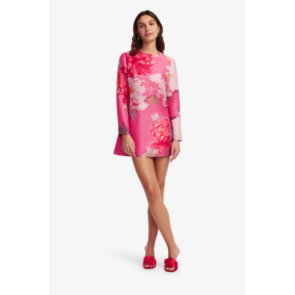 Leo Lin Aliza Long Sleeve Mini Dress  - Leo Lin Dress - Australian Luxury Fashion - Shop at Luxury Shoes 
