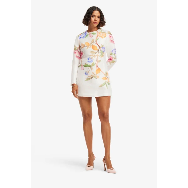 Leo Lin Aliza Long Sleeve Mini Dress  - Leo Lin Dress - Australian Luxury Fashion - Shop at Luxury Shoes 