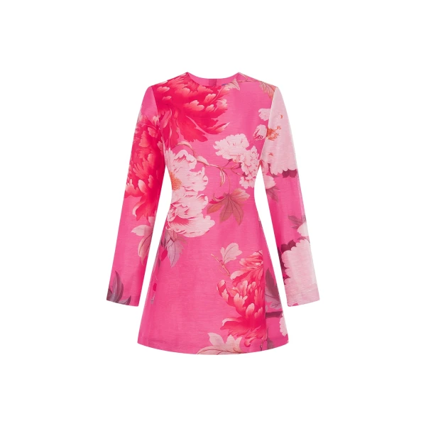 Leo Lin Aliza Long Sleeve Mini Dress  - Leo Lin Dress - Australian Luxury Fashion - Shop at Luxury Shoes 