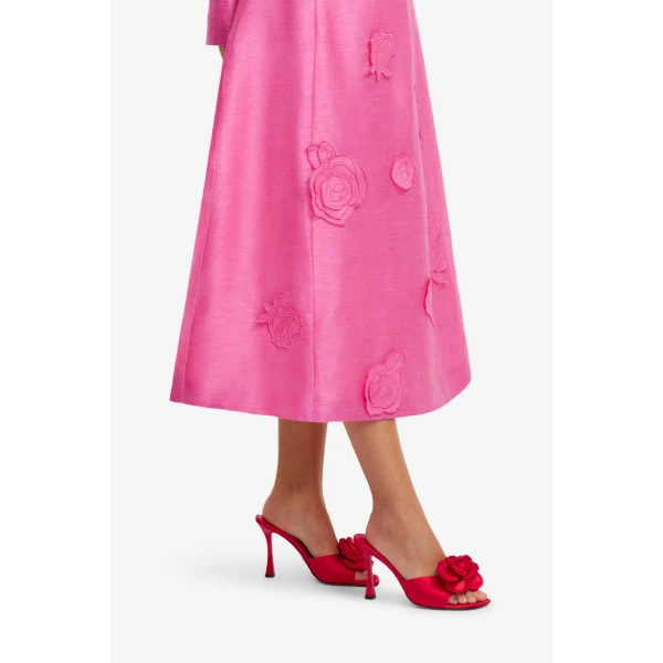 Leo Lin Amira Long Sleeve Petal Midi Dress  - Leo Lin Dress - Australian Luxury Fashion - Shop at Luxury Shoes 