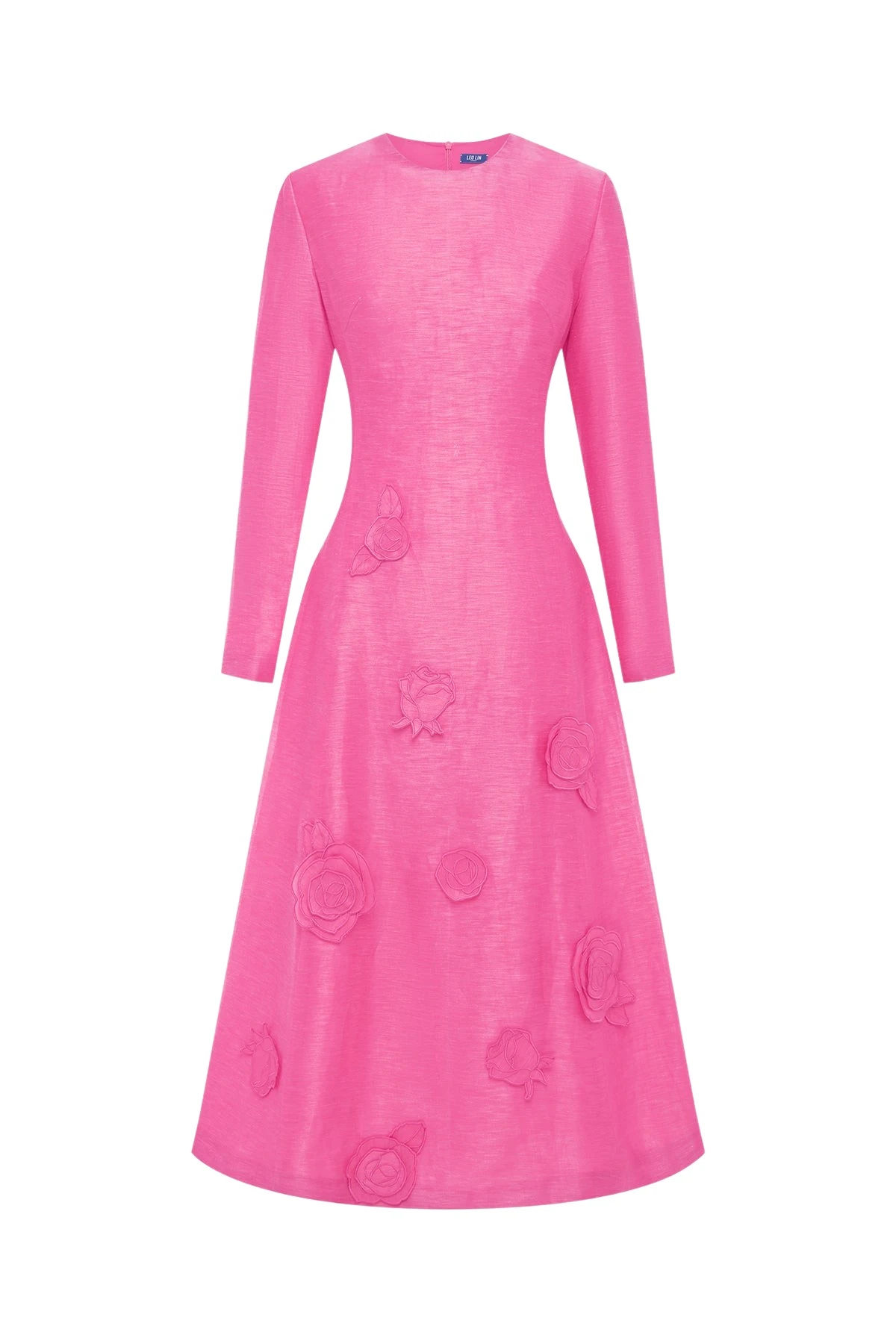 Leo-Lin-Amira-Long-Sleeve-Petal-Midi-Dress12568_nobg Leo Lin Amira Long Sleeve Petal Midi Dress - Leo Lin Dress - Australian Luxury Fashion - Shop at Luxury Shoes