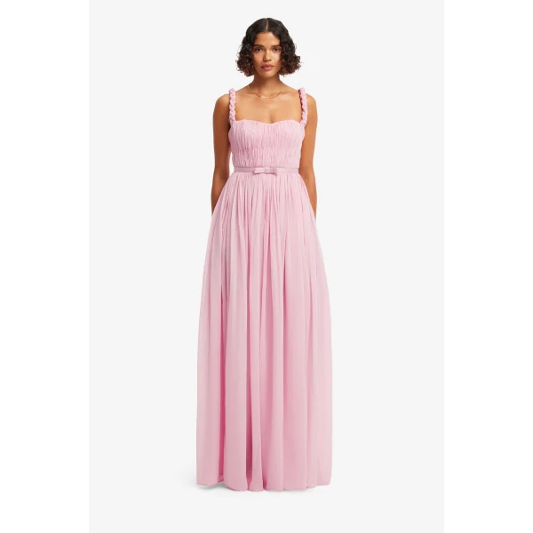 Leo Lin Angelina Ruffled Floor Length Dress  - Leo Lin Dress - Australian Luxury Fashion - Shop at Luxury Shoes 