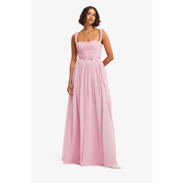 Leo Lin Angelina Ruffled Floor Length Dress  - Leo Lin Dress - Australian Luxury Fashion - Shop at Luxury Shoes 