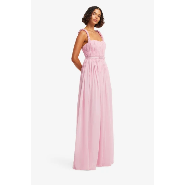 Leo Lin Angelina Ruffled Floor Length Dress  - Leo Lin Dress - Australian Luxury Fashion - Shop at Luxury Shoes 
