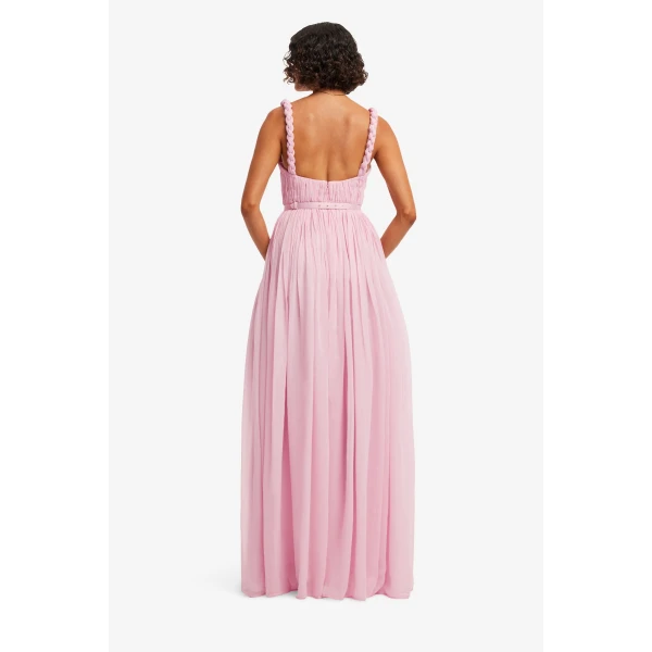 Leo Lin Angelina Ruffled Floor Length Dress  - Leo Lin Dress - Australian Luxury Fashion - Shop at Luxury Shoes 