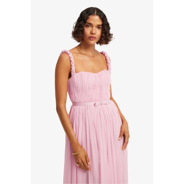 Leo Lin Angelina Ruffled Floor Length Dress  - Leo Lin Dress - Australian Luxury Fashion - Shop at Luxury Shoes 