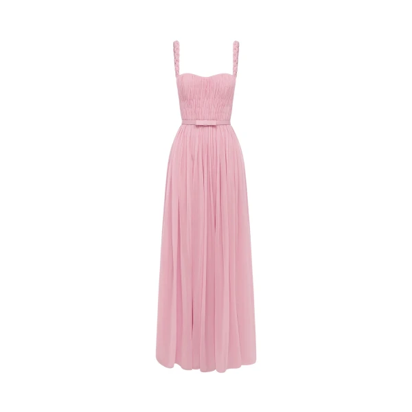 Leo Lin Angelina Ruffled Floor Length Dress  - Leo Lin Dress - Australian Luxury Fashion - Shop at Luxury Shoes 