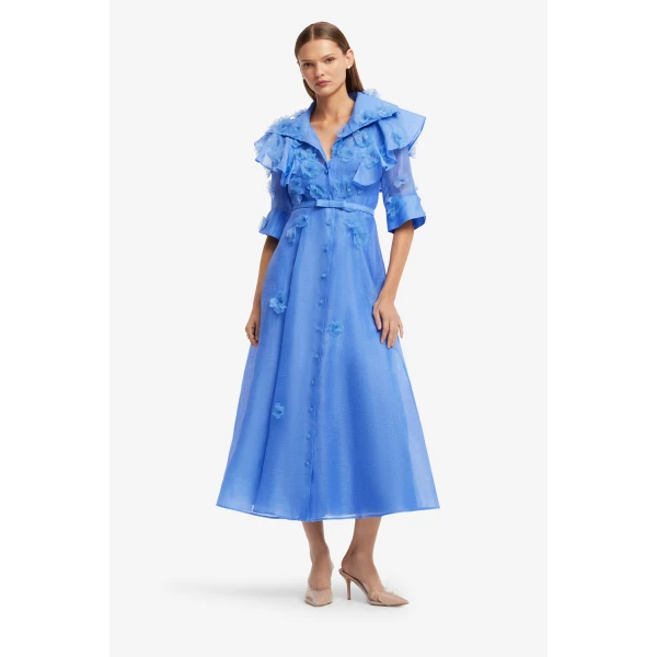 Leo Lin Anya Petal Midi Dress  - Leo Lin Dress - Australian Luxury Fashion - Shop at Luxury Shoes 