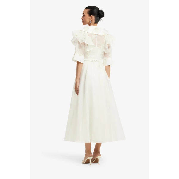 Leo Lin Anya Petal Midi Dress  - Leo Lin Dress - Australian Luxury Fashion - Shop at Luxury Shoes 