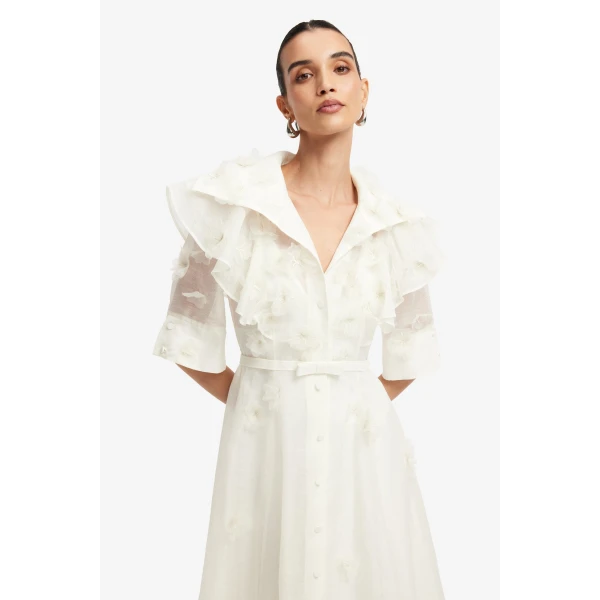 Leo Lin Anya Petal Midi Dress  - Leo Lin Dress - Australian Luxury Fashion - Shop at Luxury Shoes 