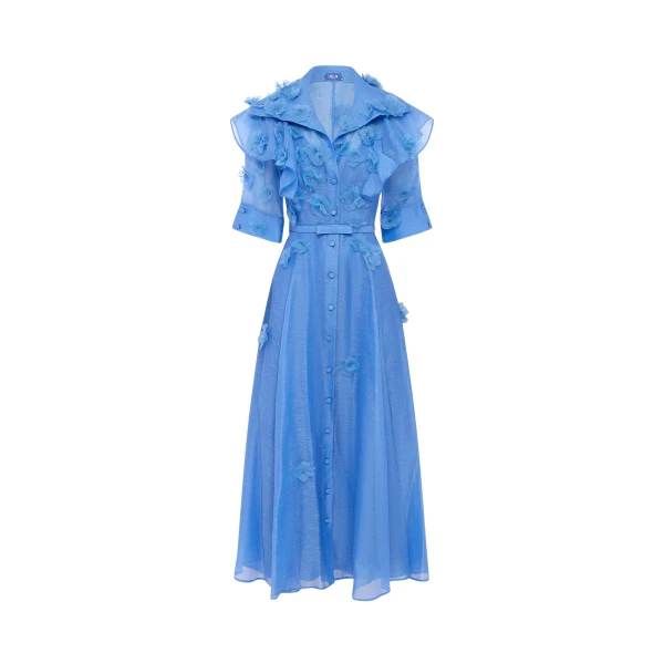Leo Lin Anya Petal Midi Dress  - Leo Lin Dress - Australian Luxury Fashion - Shop at Luxury Shoes 
