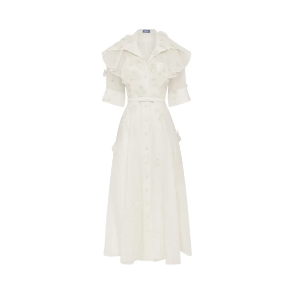 Leo Lin Anya Petal Midi Dress  - Leo Lin Dress - Australian Luxury Fashion - Shop at Luxury Shoes 