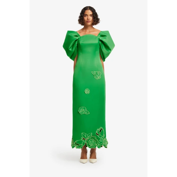 Leo Lin Arabella Appliqué Maxi Dress  - Leo Lin Dress - Australian Luxury Fashion - Shop at Luxury Shoes 