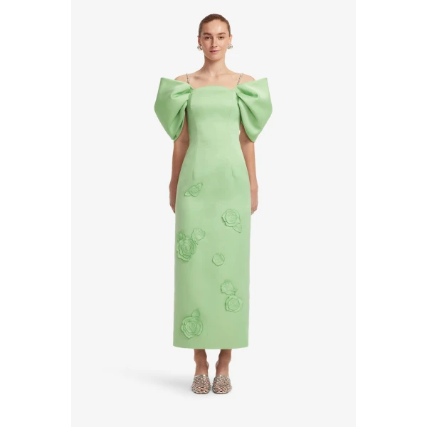 Leo Lin Arabella Appliqué Maxi Dress  - Leo Lin Dress - Australian Luxury Fashion - Shop at Luxury Shoes 