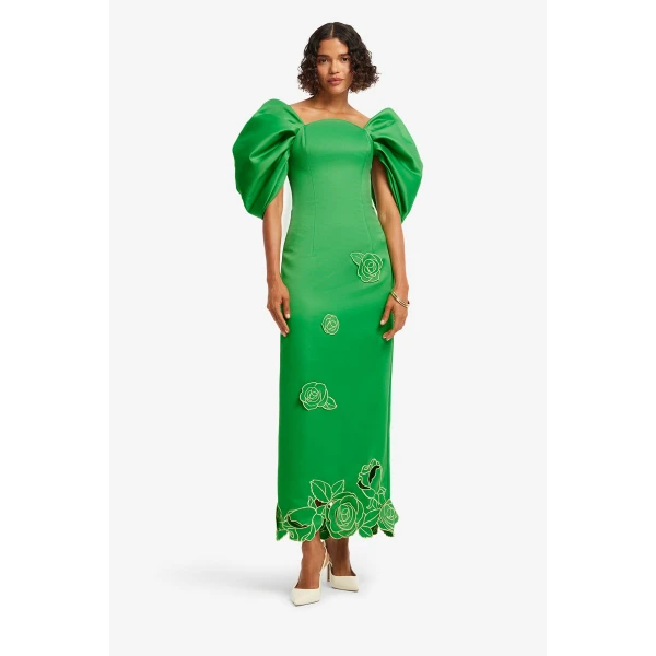 Leo Lin Arabella Appliqué Maxi Dress  - Leo Lin Dress - Australian Luxury Fashion - Shop at Luxury Shoes 