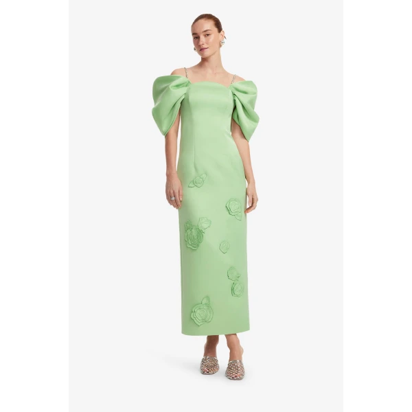 Leo Lin Arabella Appliqué Maxi Dress  - Leo Lin Dress - Australian Luxury Fashion - Shop at Luxury Shoes 