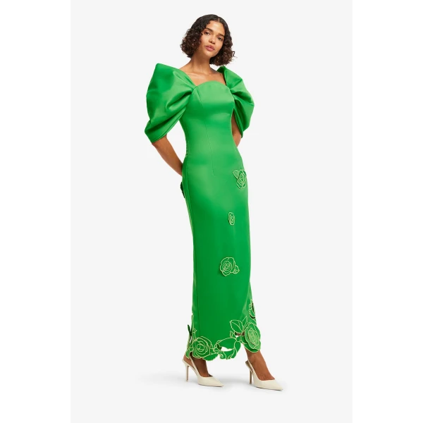 Leo Lin Arabella Appliqué Maxi Dress  - Leo Lin Dress - Australian Luxury Fashion - Shop at Luxury Shoes 