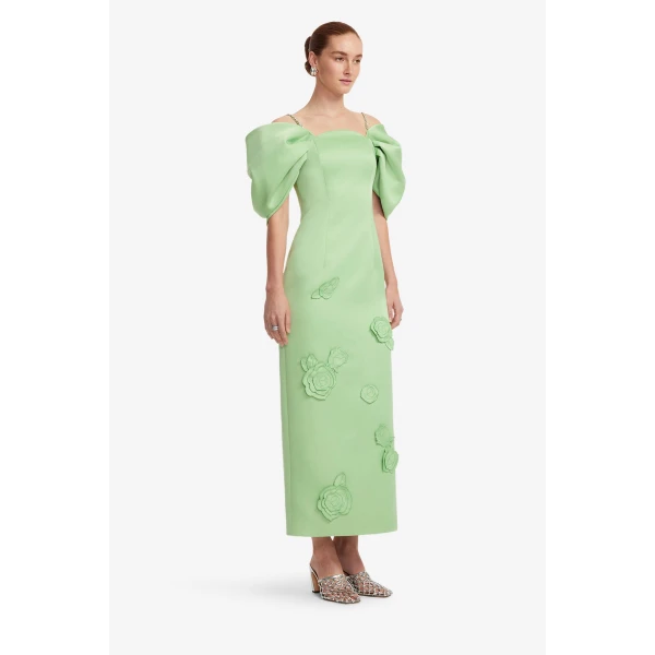 Leo Lin Arabella Appliqué Maxi Dress  - Leo Lin Dress - Australian Luxury Fashion - Shop at Luxury Shoes 