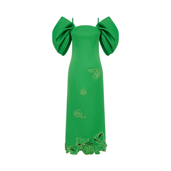 Leo Lin Arabella Appliqué Maxi Dress  - Leo Lin Dress - Australian Luxury Fashion - Shop at Luxury Shoes 