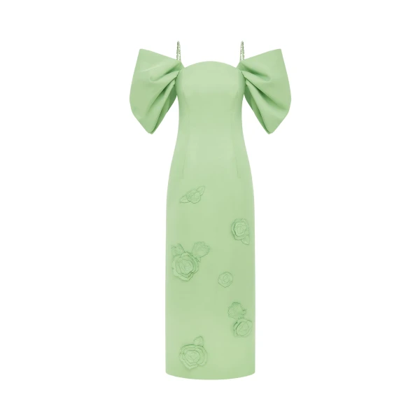 Leo Lin Arabella Appliqué Maxi Dress  - Leo Lin Dress - Australian Luxury Fashion - Shop at Luxury Shoes 