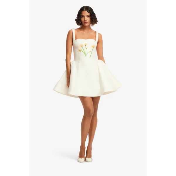 Leo Lin Ariel Embellished Wool Mini Dress  - Leo Lin Dress - Australian Luxury Fashion - Shop at Luxury Shoes 