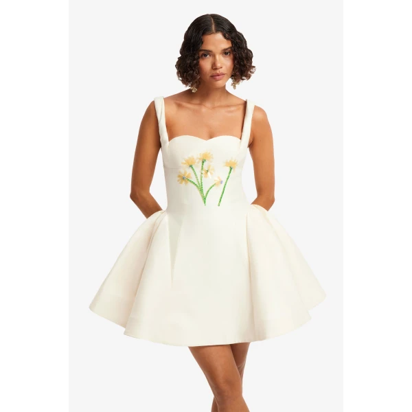 Leo Lin Ariel Embellished Wool Mini Dress  - Leo Lin Dress - Australian Luxury Fashion - Shop at Luxury Shoes 