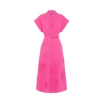 Leo Lin Aubrey Appliqué Shirt Midi Dress  - Leo Lin Dress - Australian Luxury Fashion - Shop at Luxury Shoes 