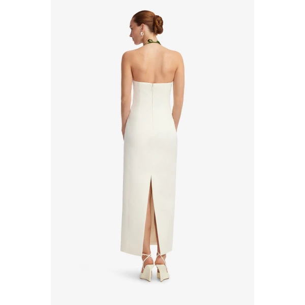 Leo Lin Ava Halterneck Appliqué Floral Bustier Maxi Dress  - Leo Lin Dress - Australian Luxury Fashion - Shop at Luxury Shoes 