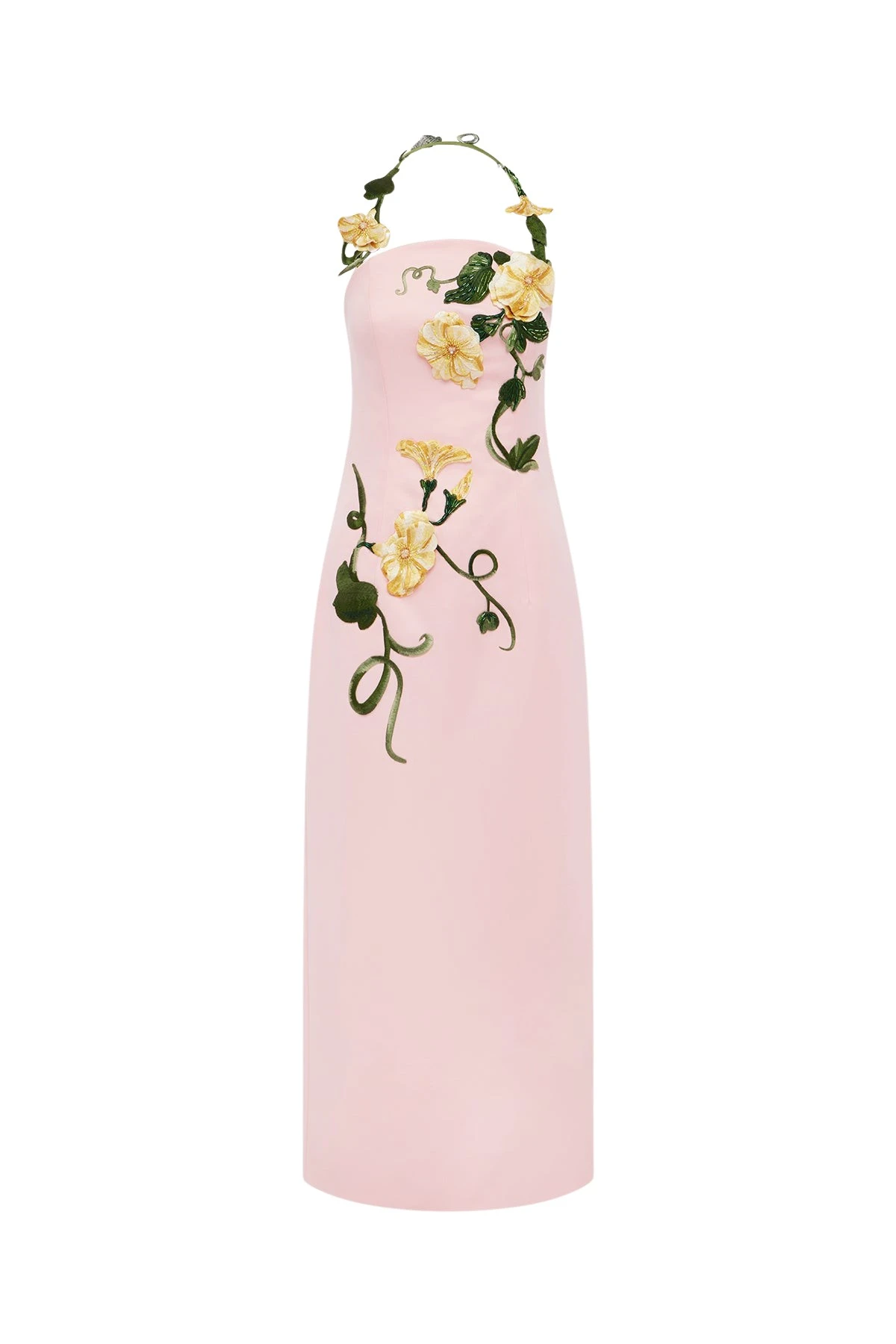 Leo-Lin-Ava-Halterneck-Applique-Floral-Bustier-Maxi-Dress-713333_nobg Leo Lin Ava Halterneck Appliqué Floral Bustier Maxi Dress - Leo Lin Dress - Australian Luxury Fashion - Shop at Luxury Shoes